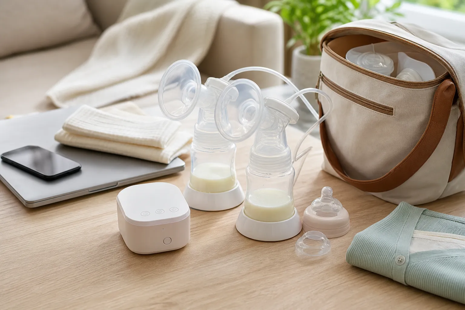Fit and use case for electric breast pump