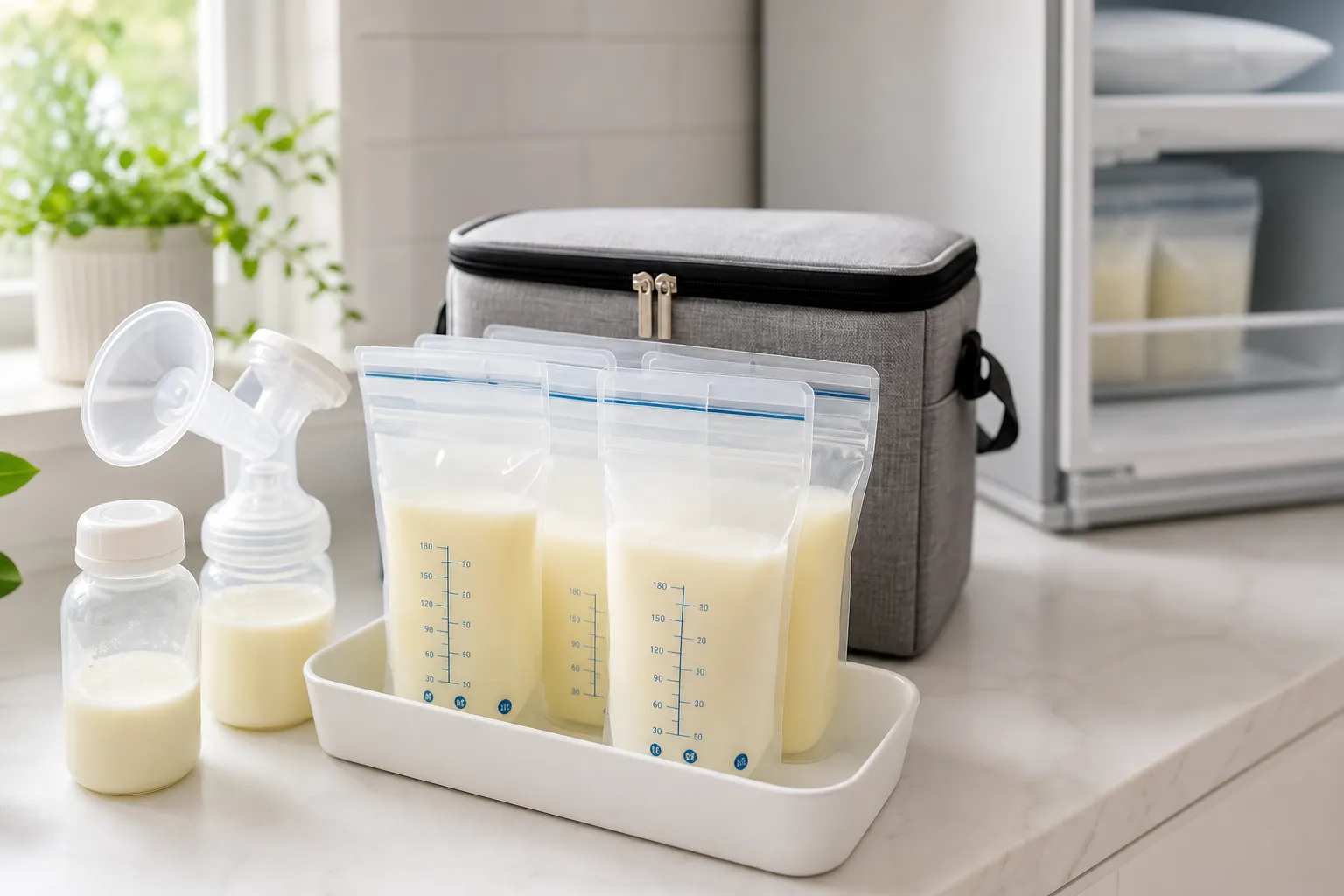 Follow the core process for store breast milk